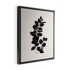 Eucalyptus line art - black Framed Canvas Print Gallery Image 2