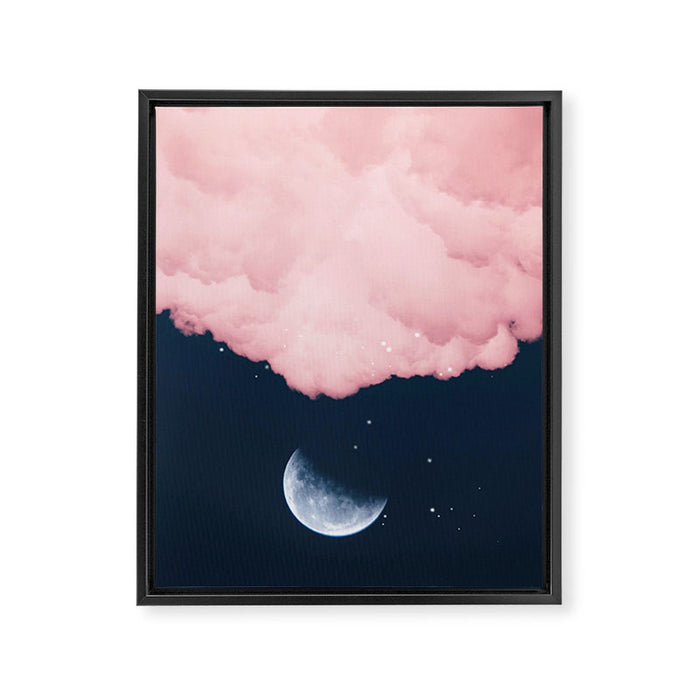 Falling moon Framed Canvas Print Gallery Image 1