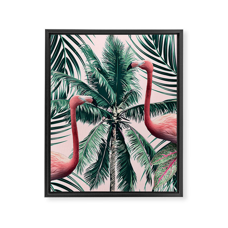 Flamingo tropics Framed Canvas Print Gallery Image 6