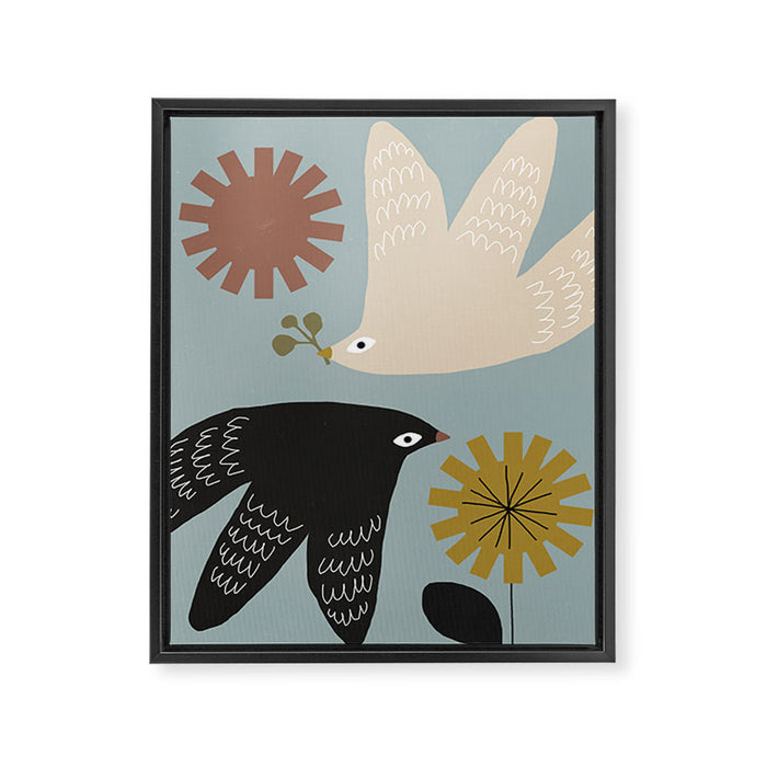 Flirting with Spring Framed Canvas Print Gallery Image 1