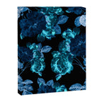 Flora temptation - moonlit blue Canvas Print Gallery Image 6