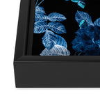 Flora temptation - moonlit blue Framed Canvas Print Gallery Image 3