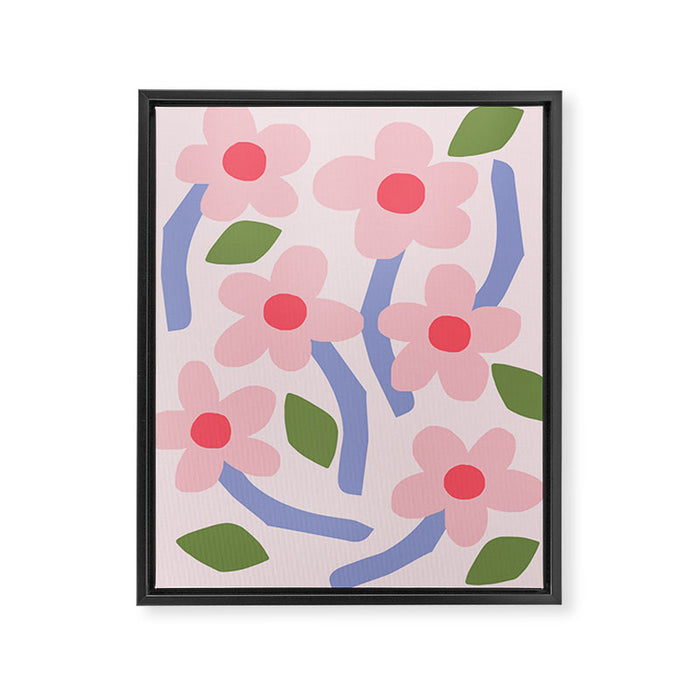 Floral dance - pastel Framed Canvas Print Gallery Image 1