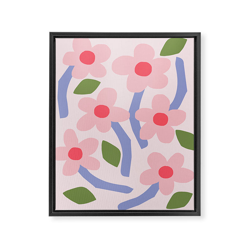 Floral dance - pastel Framed Canvas Print Gallery Image 6