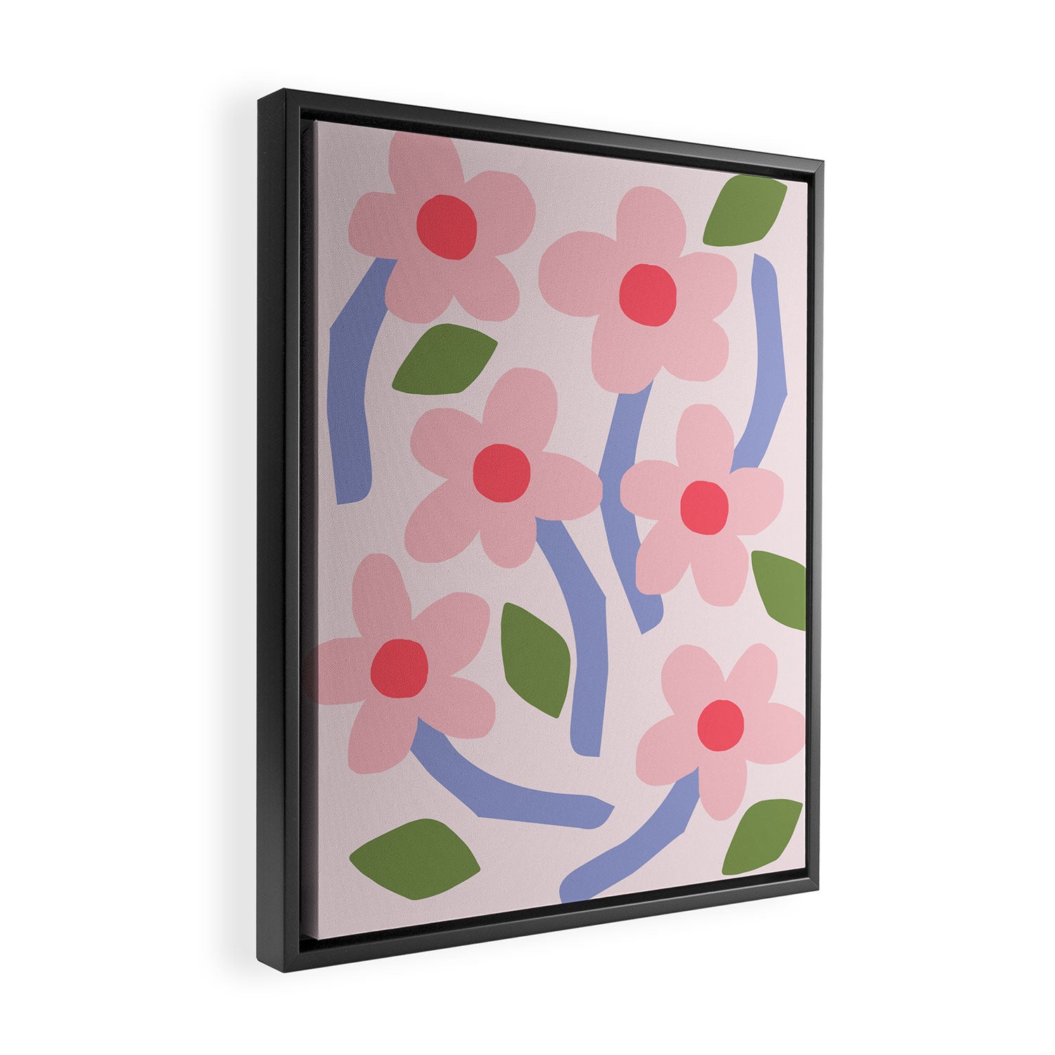 Floral dance - pastel Framed Canvas Print Gallery Image 2