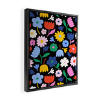 Floral Medley - night Framed Canvas Print Gallery Image 2