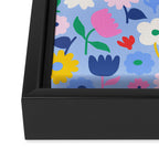 Floral Medley - sky Framed Canvas Print Gallery Image 3