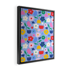 Floral Medley - sky Framed Canvas Print Gallery Image 2