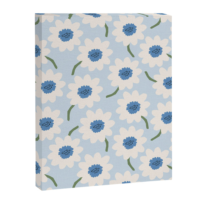 Flower field - charming blue Canvas Print Gallery Image 1