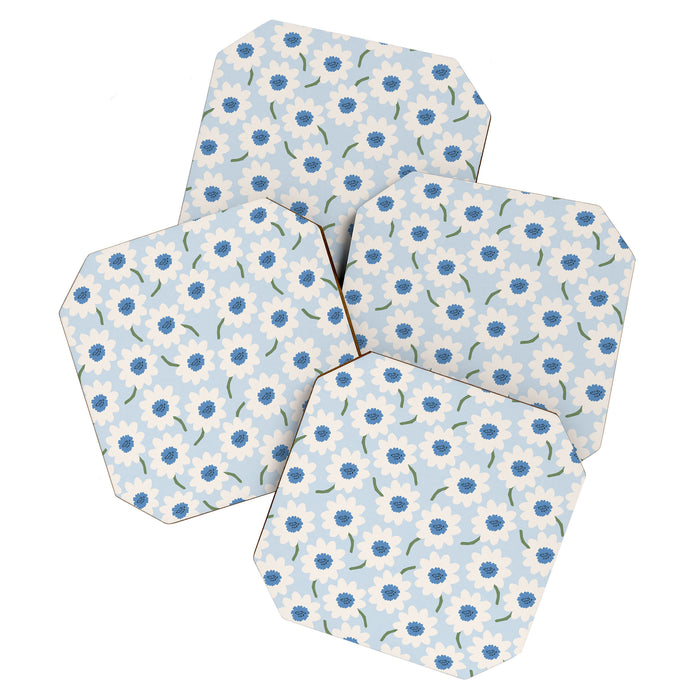 Flower field - charming blue Coaster Gallery Image 1