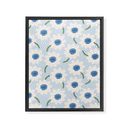 Flower field - charming blue Framed Canvas Print Gallery Image 8