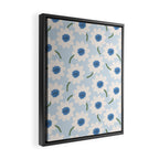 Flower field - charming blue Framed Canvas Print Gallery Image 2