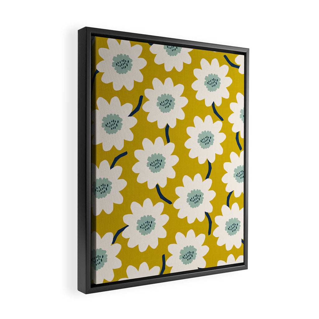 Flower field - fresh Framed Canvas Print Gallery Image 2