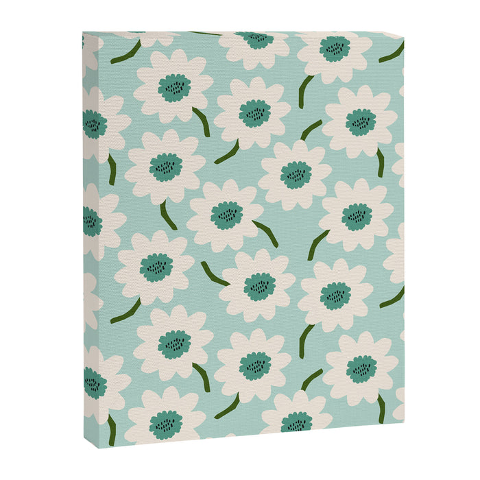 Flower field - greens Canvas Print Gallery Image 1