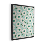 Flower field - greens Framed Canvas Print Gallery Image 2