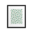 Flower field - greens Framed Art Print Gallery Image 5