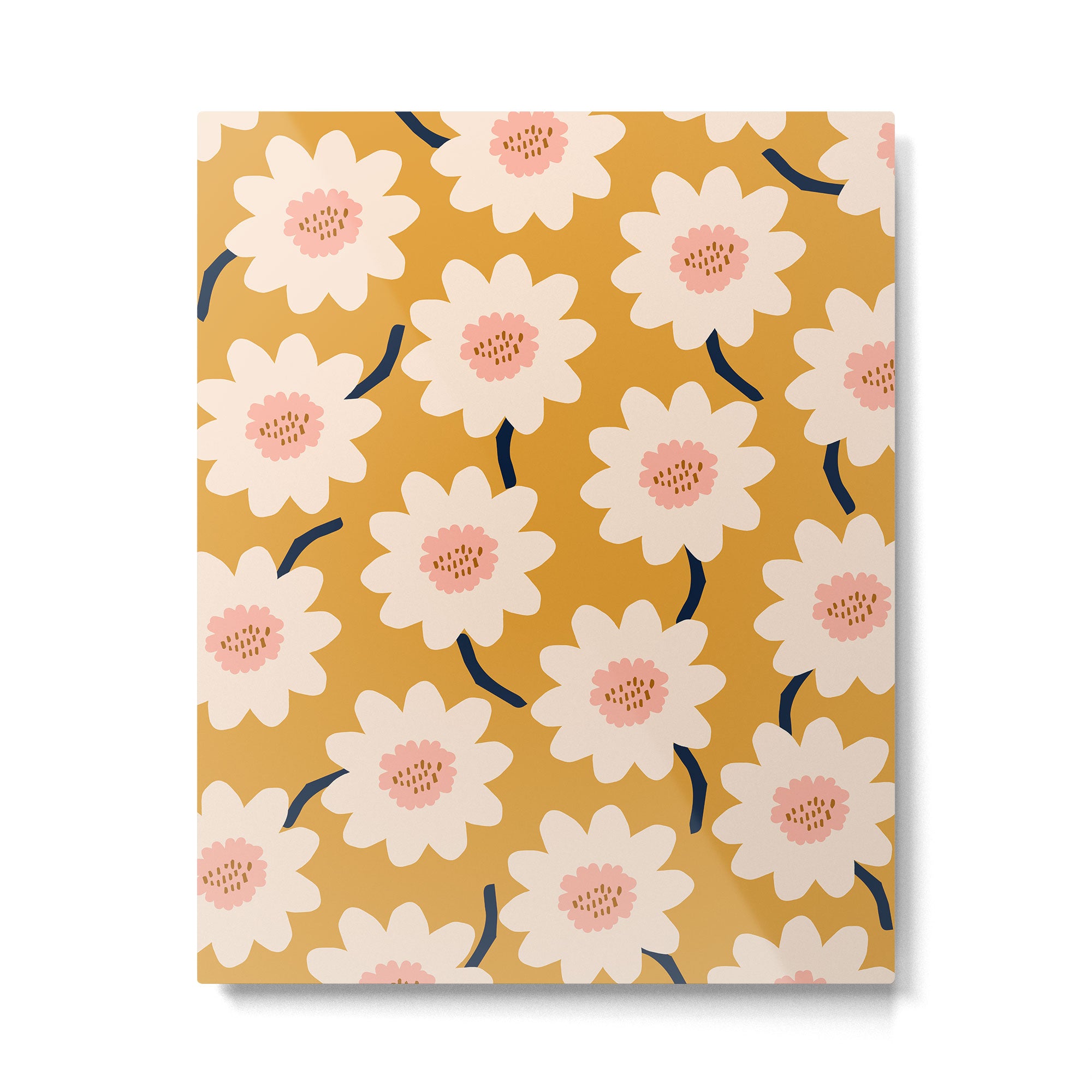 Flower field - yellow Metal Print Gallery Image 4