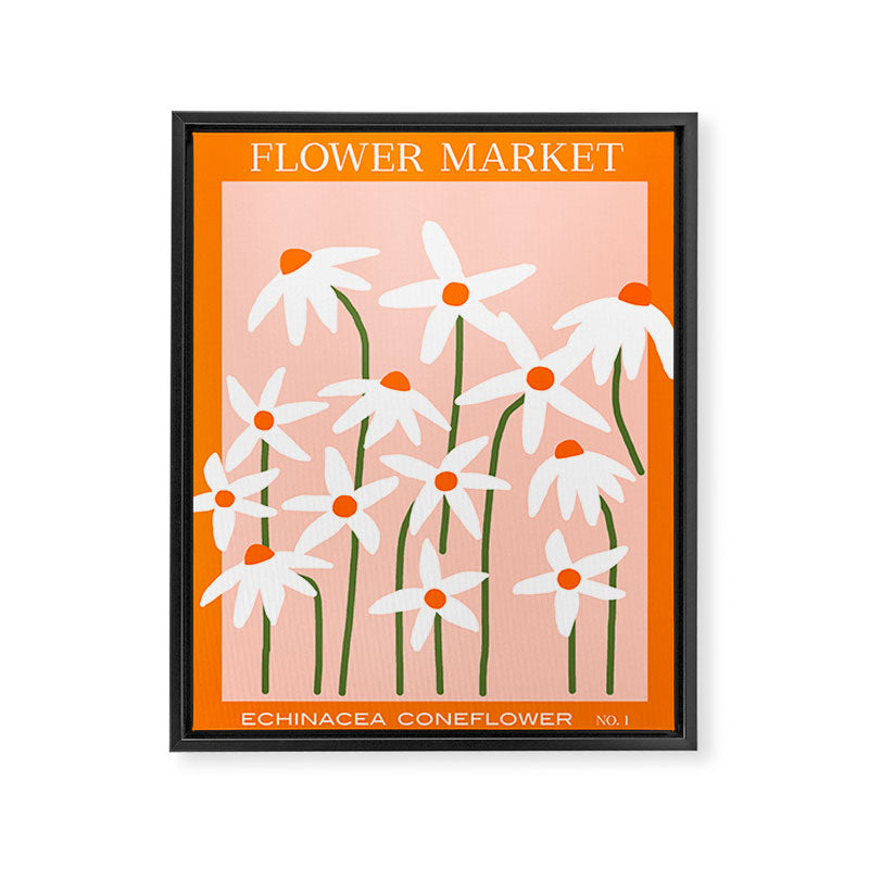 Flower Market - Echinacea #1 Framed Canvas Print Gallery Image 6