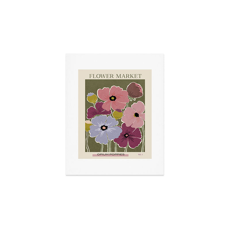 Flower Market - Opium Poppies Art Print Gallery Image 1