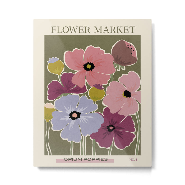 Flower Market - Opium Poppies Metal Print Gallery Image 1