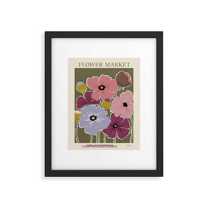 Flower Market - Opium Poppies Framed Art Print Gallery Image 1