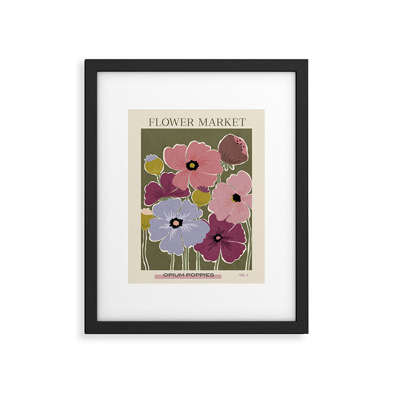 Flower Market - Opium Poppies Framed Art Print Gallery Image 5
