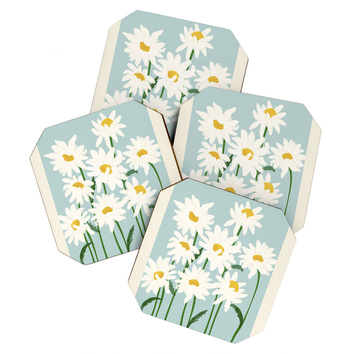 Flower Market - Oxeye daisies Coaster Gallery Image 1