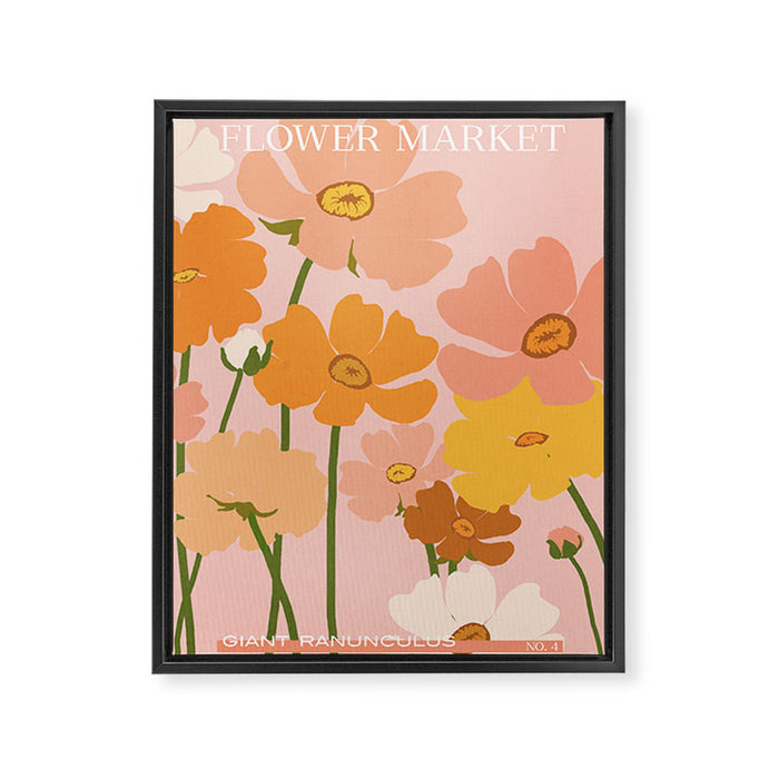 Flower Market - Ranunculus #4 Framed Canvas Print Gallery Image 1