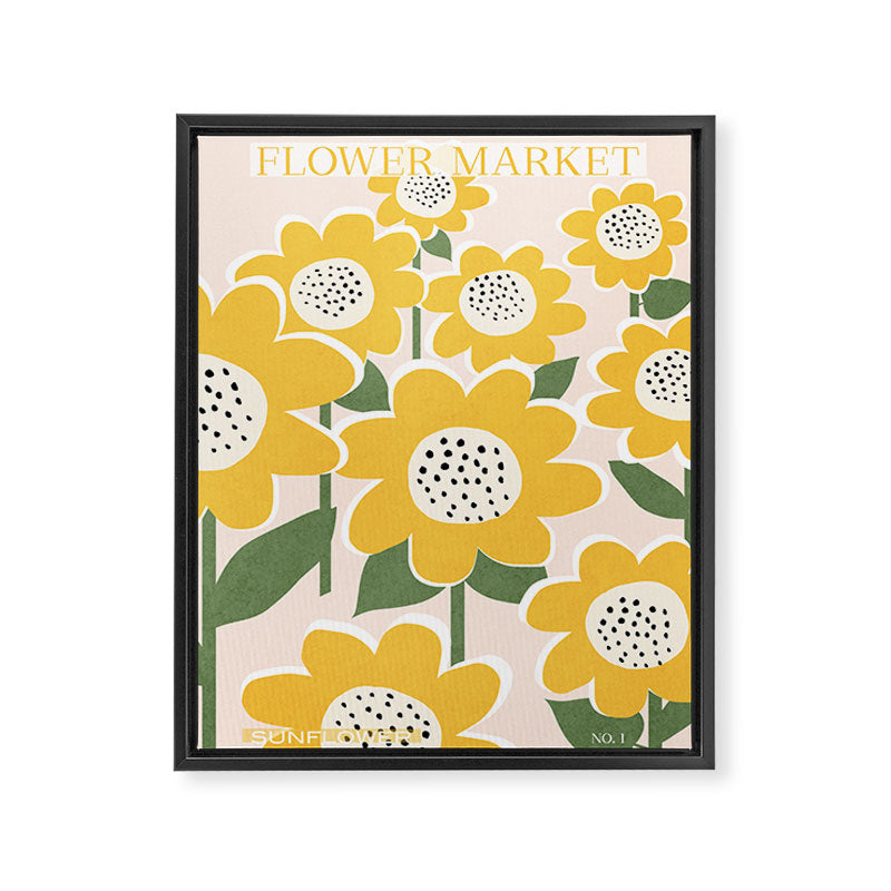 Flower Market - Sunflower #1 Framed Canvas Print Gallery Image 6