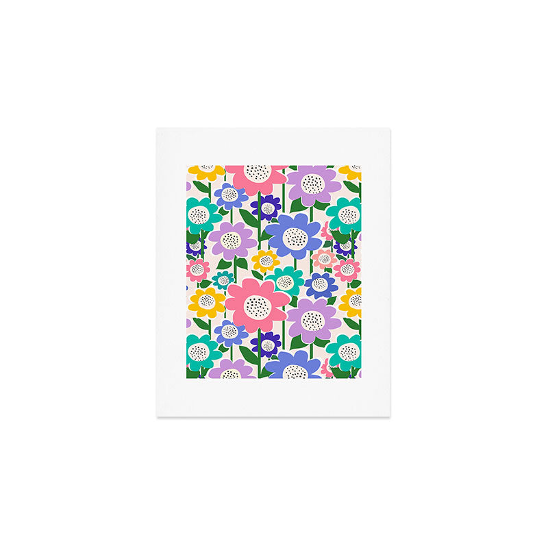 Flowerscape field - pastel Art Print Gallery Image 1