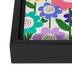 Flowerscape field - pastel Framed Canvas Print Gallery Image 3