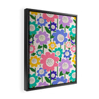 Flowerscape field - pastel Framed Canvas Print Gallery Image 2