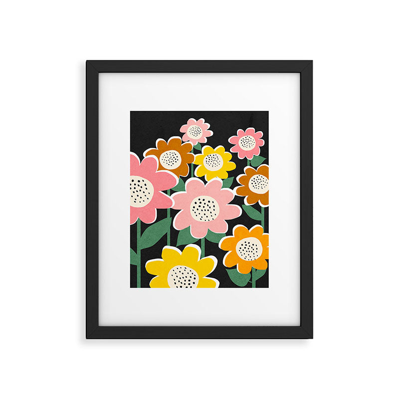 Flowerscape - night Framed Art Print Gallery Image 5