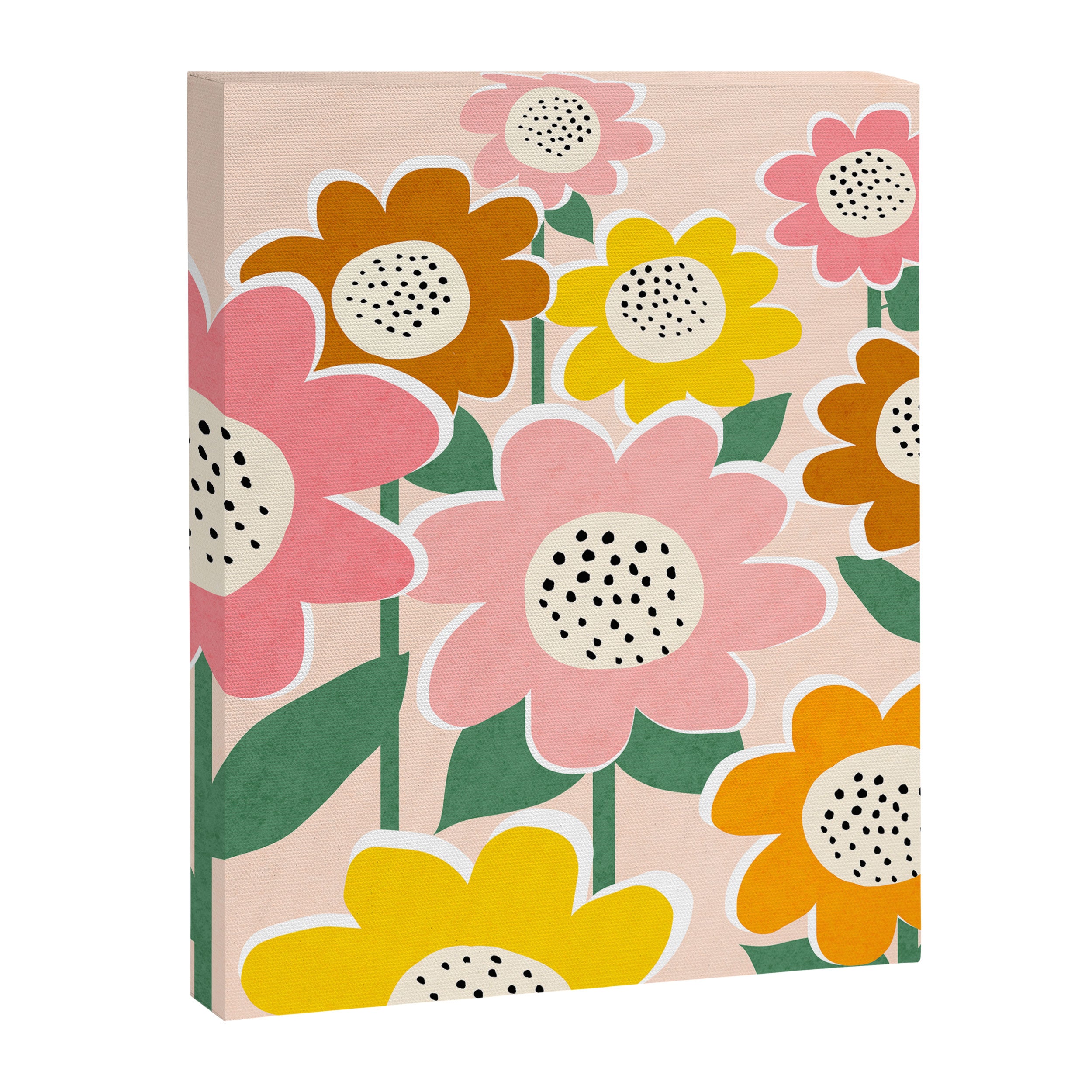 Flowerscape - peach Canvas Print Gallery Image 6