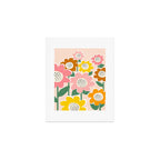 Flowerscape - peach Art Print Gallery Image 1