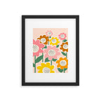 Flowerscape - peach Framed Art Print Gallery Image 5