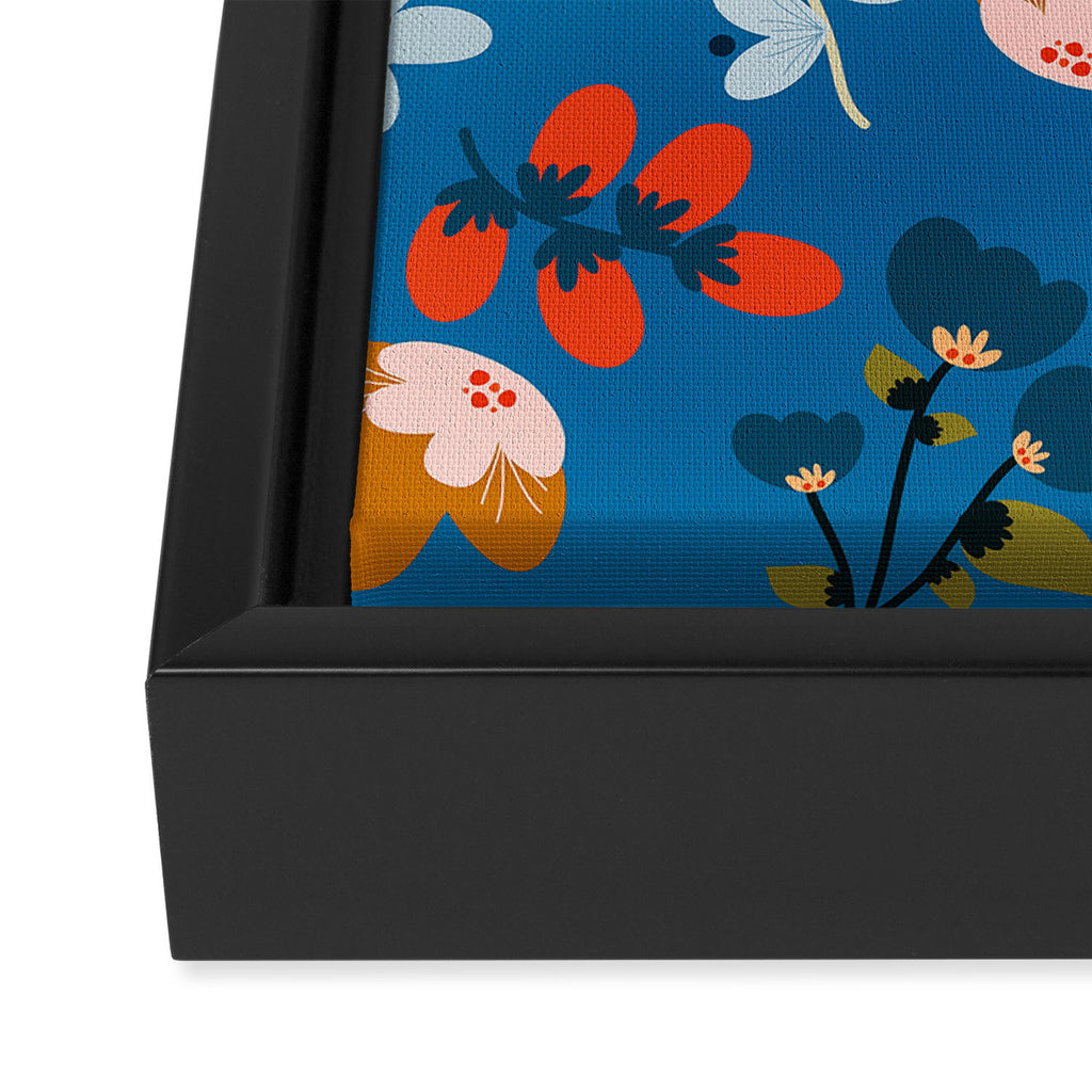 Folk floral Framed Canvas Print Gallery Image 3