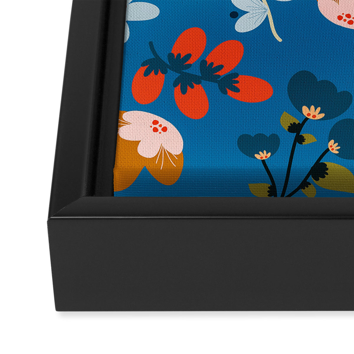 Folk floral Framed Canvas Print Gallery Image 3