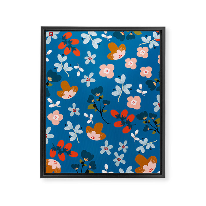 Folk floral Framed Canvas Print Gallery Image 1