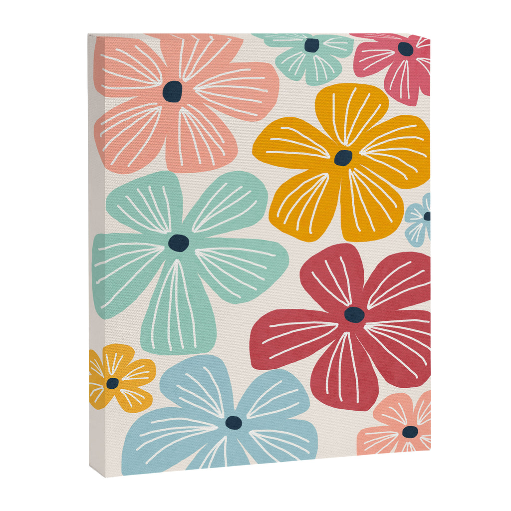 Frangipani flowers - bright Canvas Print Gallery Image 6
