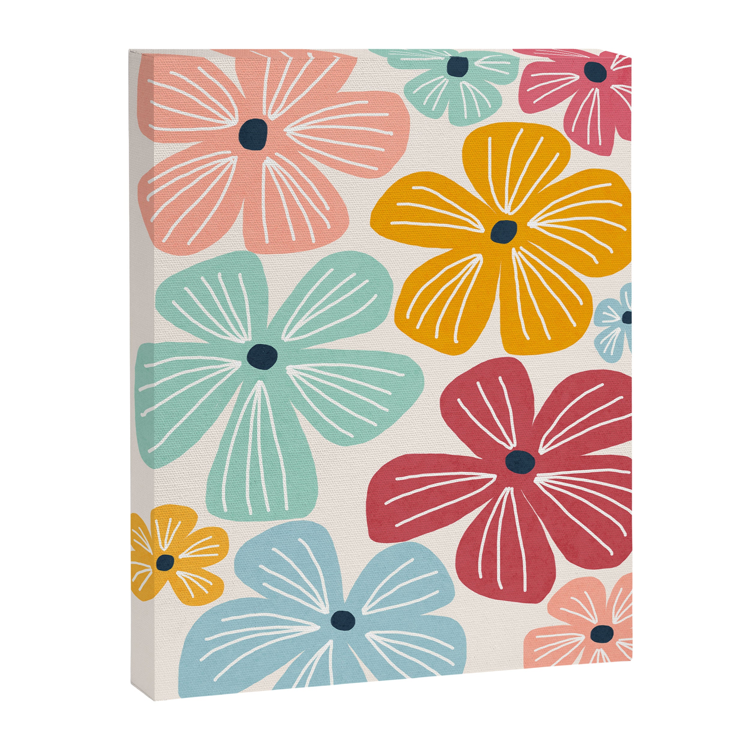 Frangipani flowers - bright Canvas Print Gallery Image 6