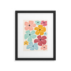 Frangipani flowers - bright Framed Art Print Gallery Image 5
