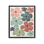 Frangipani flowers - earthy Framed Canvas Print Gallery Image 6