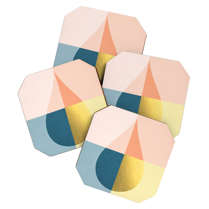 Geometric raindrop Coaster Gallery Image 1