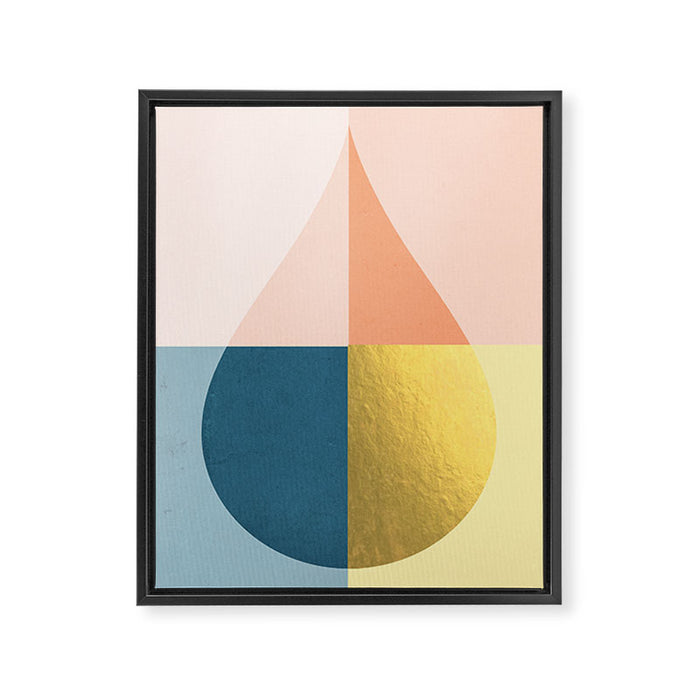 Geometric raindrop Framed Canvas Print Gallery Image 1