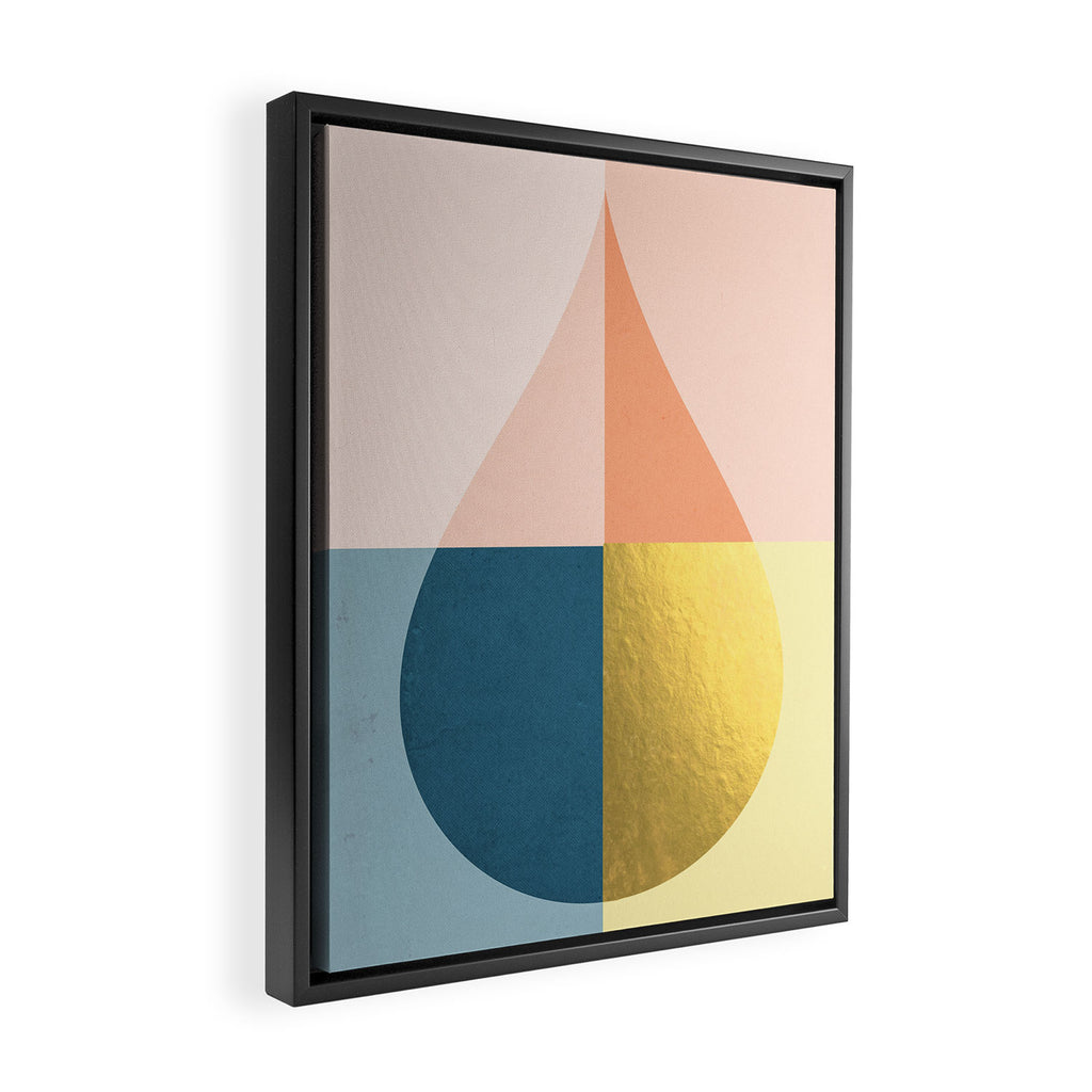 Geometric raindrop Framed Canvas Print Gallery Image 2
