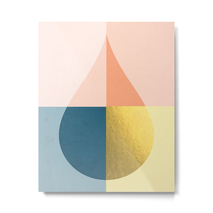 Geometric raindrop Metal Print Gallery Image 1
