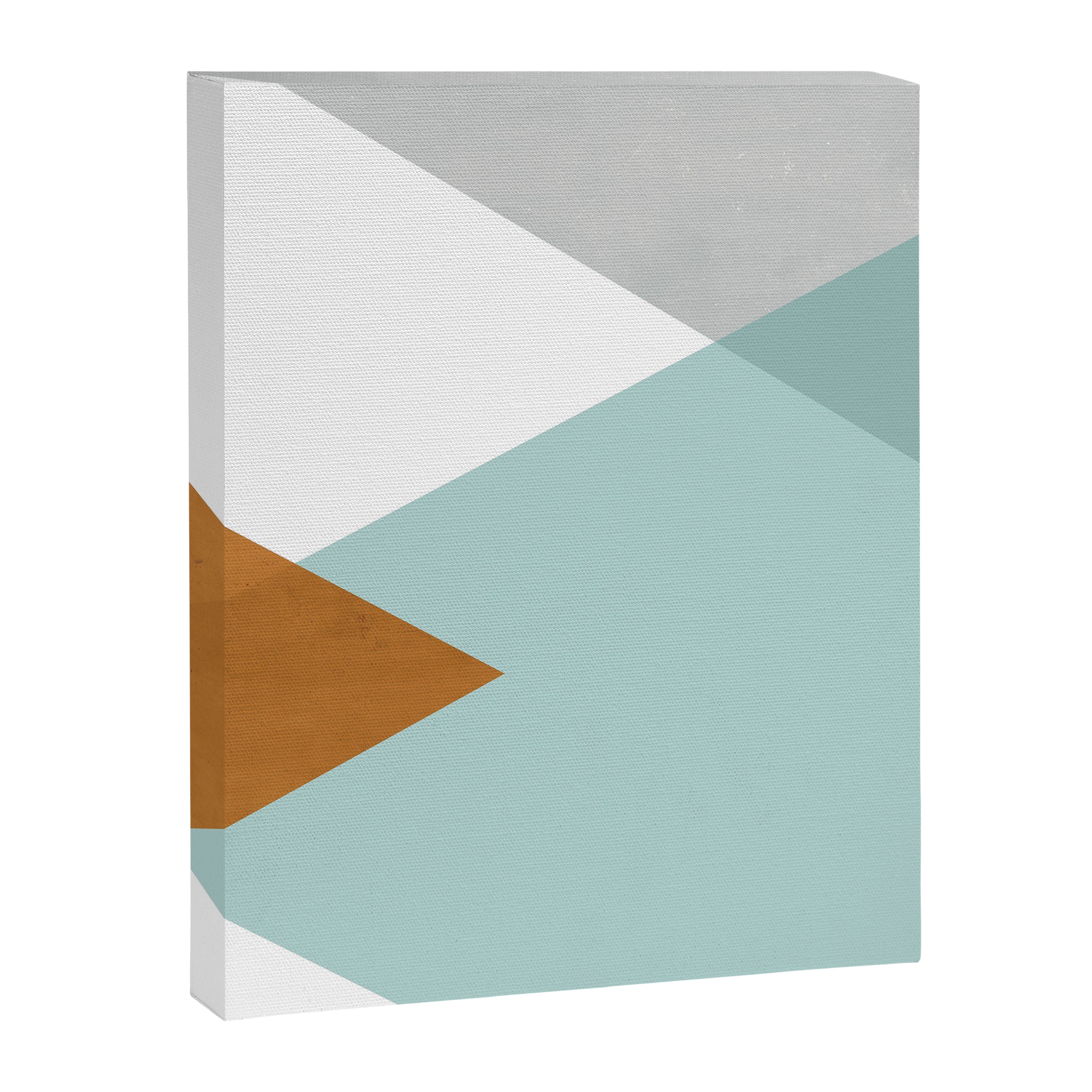 Geometrics - aqua & orange concrete Canvas Print Gallery Image 8