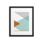 Geometrics - aqua & orange concrete Framed Art Print Gallery Image 6