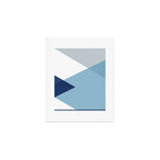 Geometrics - blues & concrete Art Print Gallery Image 1